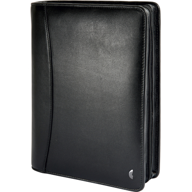 CHRONOPLAN Ringbuch Compact Mobil 50173Z.26 Vollrindleder schwarz A5