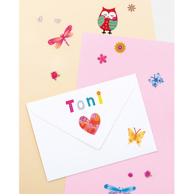 FOLIA Glitzer-Sticker 1410 Sweet Decor 5 Blatt/274 Stück
