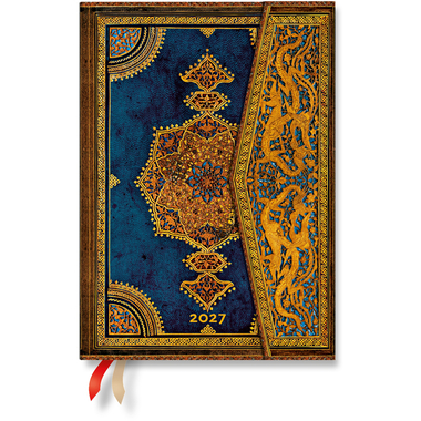 PAPERBLANKS Agenda Safavide Indigo 2027 DD1777-7 1W/2S HOR Midi HC DE 13x18cm