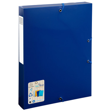 EXACOMPTA Sammelbox mit Gummizug A4 59142E marineblau PP