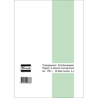 FAVORIT Transparentpapier A4 1791 C 60/65g 25 Blatt