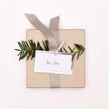 RICO DESIGN Clip decorative glitter 3cm 7040.30.89 silber 24 pezzi