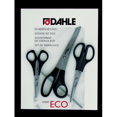 DAHLE Set Ciseaux 13/16/21cm 54600-20117 noir 3 pcs
