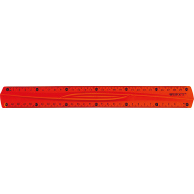 WESTCOTT Lineal, flexibel E-10222 00 30cm blau/rot/grün