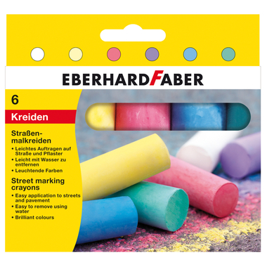 EBERHARD FABER Craie 526506 6 couleurs ass. étui