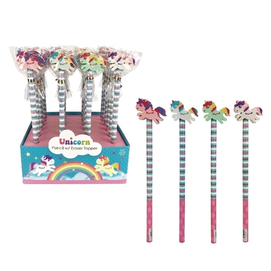 ROOST Bleistift Einhorn REA-1028 Radiergummi, 4 ass.