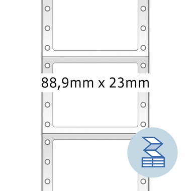 HERMA Etichette 88,90×23mm 8160 bianco, continua 2000 pezzi