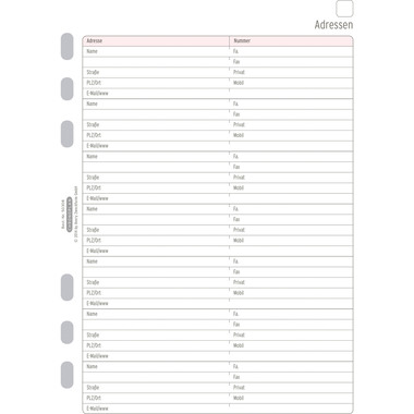 CHRONOPLAN Adressen 50308Z.26 25 Blatt A5