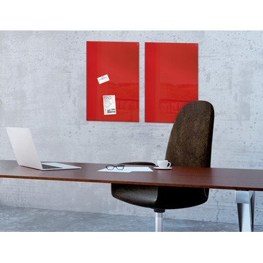 SIGEL Glass Aimantboard GL122 rouge 600x400x15mm