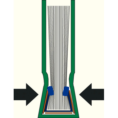LEITZ Cartellina rigelat. 3,5mm A4 73900035 blu 10 pezzi