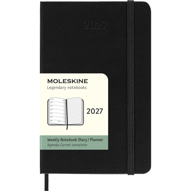 MOLESKINE Agenda Classic Pocket 2027 DHB12WN2Y27 1W/1S schwarz HC 9x14cm