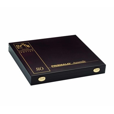 CARAN D'ACHE Matita colorata Prismalo 3mm 999.480 ass. scatola di legno 80 pezzo