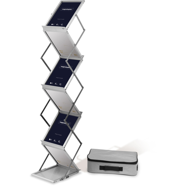 DEFLECTO Mostra di flyer A4, alto 36100 6 scomparti, pieghevole