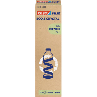 TESA Tesafilm eco&crystal 10mx19mm 59043-00000 Nastro adesivo 8 pezzi
