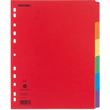 NOVOOO Kartonregister A4+ 40640 intensiv 6-teilig