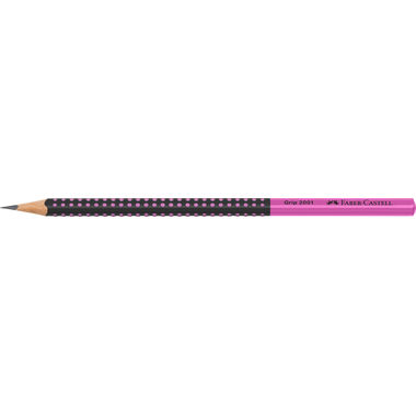 FABER-CASTELL Crayon Grip 2001 517011 Two Tone noir/pink