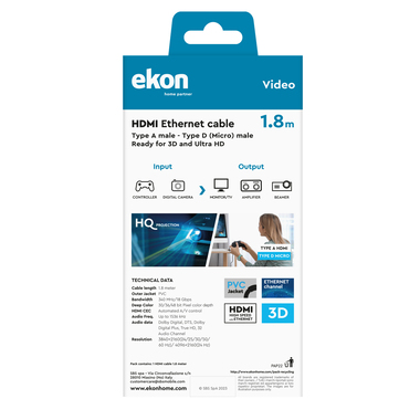 Cavo HDMI / micro-HDMI | Ekon