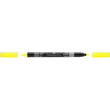 FABER-CASTELL Doppelfasermaler 0,5mm/1,5mm 151109 neon, assortiert 10 Stück