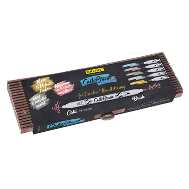 ONLINE Callibrush Pen Double Tip 19089 metallic ass. 2.5mm