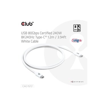 Club 3D USB-Kabel CAC-1572 USB-C - USB-C 1.2 m