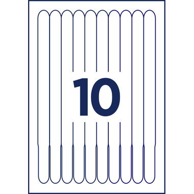 AVERY ZWECKFORM Banda 265x18mm L400010 white 10 fogli