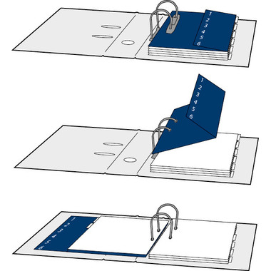 BIELLA Register Karton SmartIndex A4 46941201U bianco 1-12