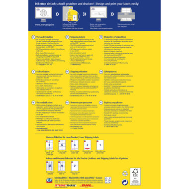 AVERY ZWECKFORM Etichette 143.5x199.6mm 7168-10 bianco, perm. 10 fogli/2 pz.