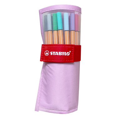 STABILO Rollerset point 88 0.4mm 8825-08-04CH 25 Farben ass. pastellrosa