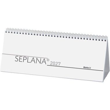 BIELLA Pultkalender Seplana 2027 887371000027U 1W/2S grau ML 29.8x11.7cm