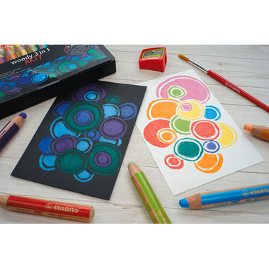 STABILO Crayon coul. Woody 3 in 1 880/6-1-20 ARTY 6 pcs.