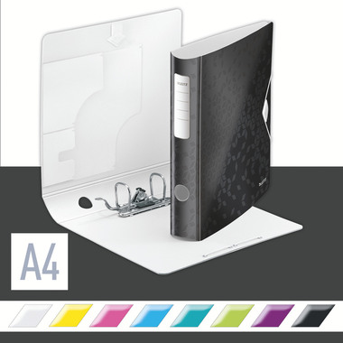 LEITZ Classeur WOW Active 180° 6.5cm 1107-00-95 noir A4