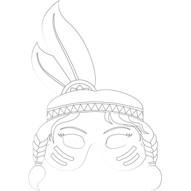 FOLIA Masques pour enfants Aventure 23219 6 formes assorties