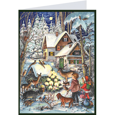 SELLMER Calendario dell'avvento 400 27 409 Winter bei den Tieren A6