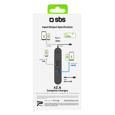 Powerbank avec entrées Type C