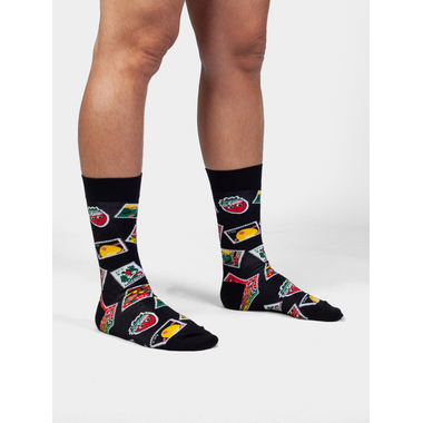 Stamp socks 2025, Dilly Socks, Black Collection, 41-46 Socks black, eco-tex and GOTS certificate