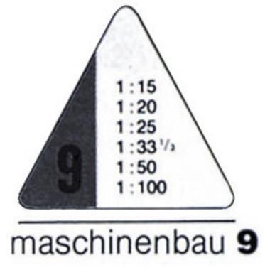 RUMOLD Dreikant-Massstab 150 30cm 150/9/30 9 Maschinenbau 9