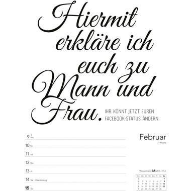 HARENBERG Agenda settimanale 2026 3310134+26 Sprüche-Kalender DE 25x35.5cm