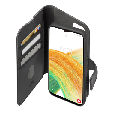 Custodia a libro con cover e tasche portatessere