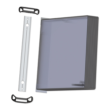 TARIFOLD T-Display elemento murale Pro 920303 nero incl. 10 tascas
