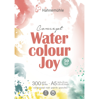 HAHNEMÜHLE Aquarellblock Joy A5 10625050 weiss, 300g 50 Blatt