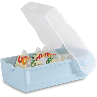 HAN Karteibox Croco A7 997-884 pastellblau 12.1x8.5x24.6cm