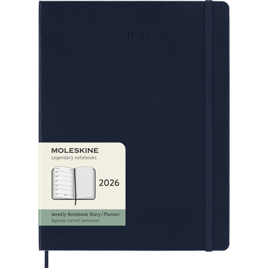 MOLESKINE Agenda Classic X-Large 2026 DHB2012WN4Y26 1W/1S saphir HC 19x25cm