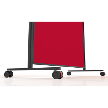 MAGNETOPLAN Design-Moderatorentafel VP 1181206 rot, Filz 1000x1800mm