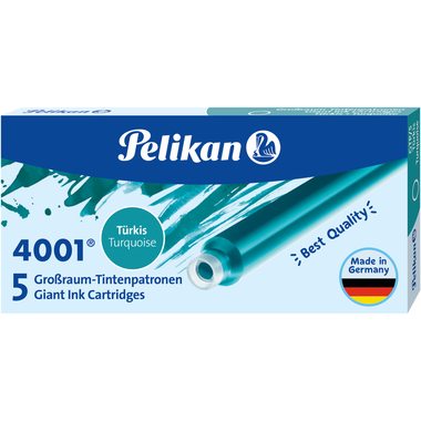 PELIKAN Inchiostro 4001 GTP/5 310656 turchese 5 pezzi