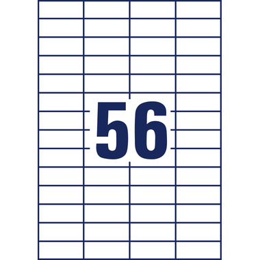 AVERY ZWECKFORM Étiquett. univers. 52,5x21,2mm 3668 blanc 5600 pcs./100 flls.