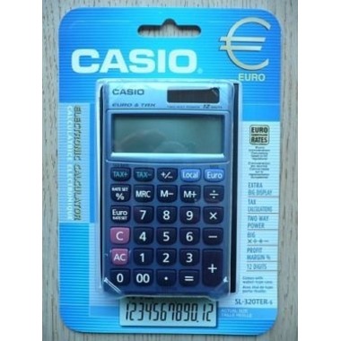 CASIO Calculatirice SL-320TER+ 12 chiffres bleu clair