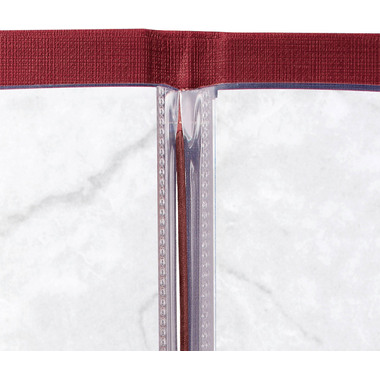 SIGEL Speisekartemappe,Gummib. A5 SM113 2Doppel-H.175x245x12, rot