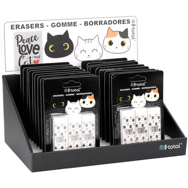 I-TOTAL Gomme Cat XL1895 3 pcs. 2.2x1.2x6.2cm