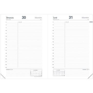 QUO-VADIS Agenda Impala ABP1 2026 054033Q 1T/1S schwarz FR 13x21cm