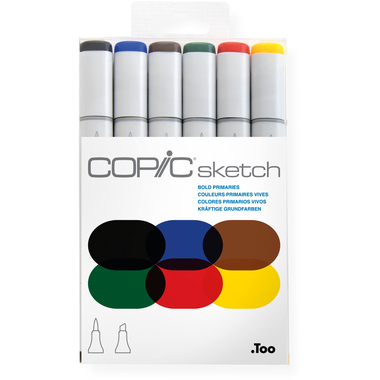 COPIC Marker Sketch 21075662 Set Bold Primaries, 6 Stück